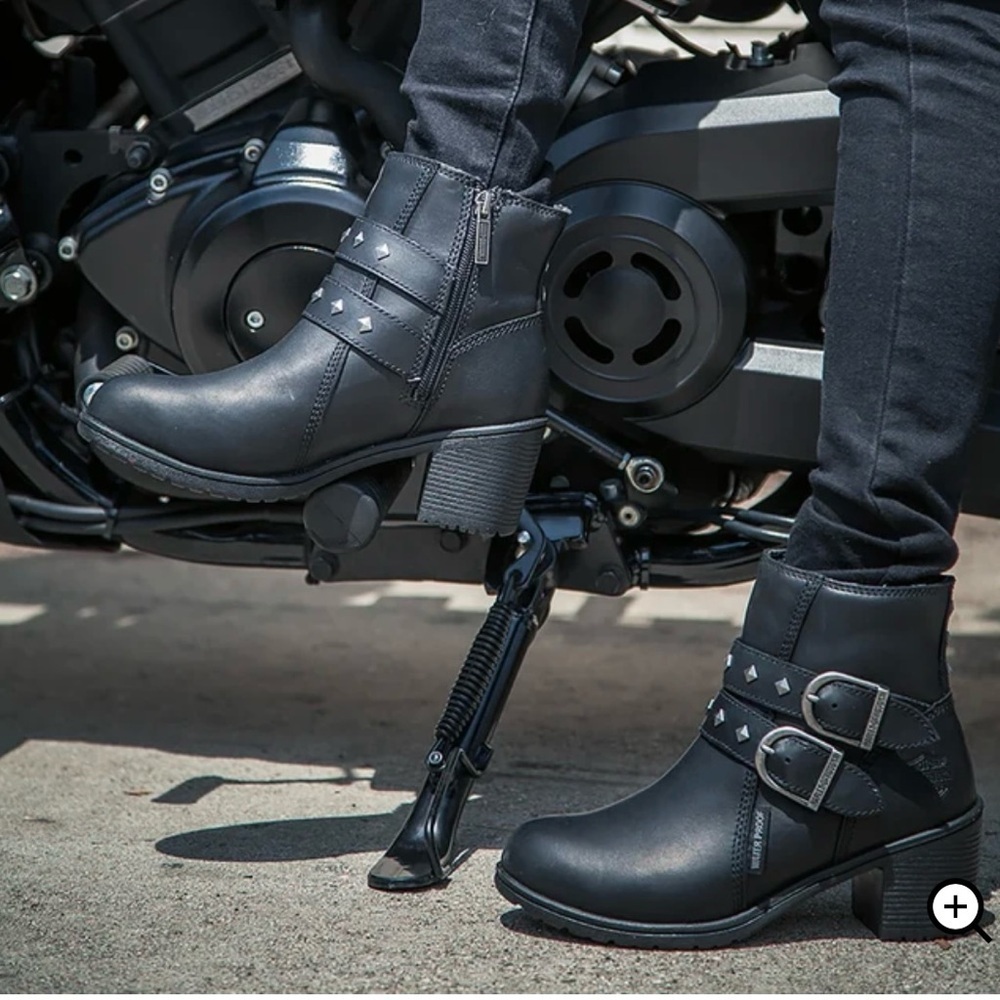 Harley Davidson motorcycle ankle boots wolverine Abney woman sz 9 leather shoes